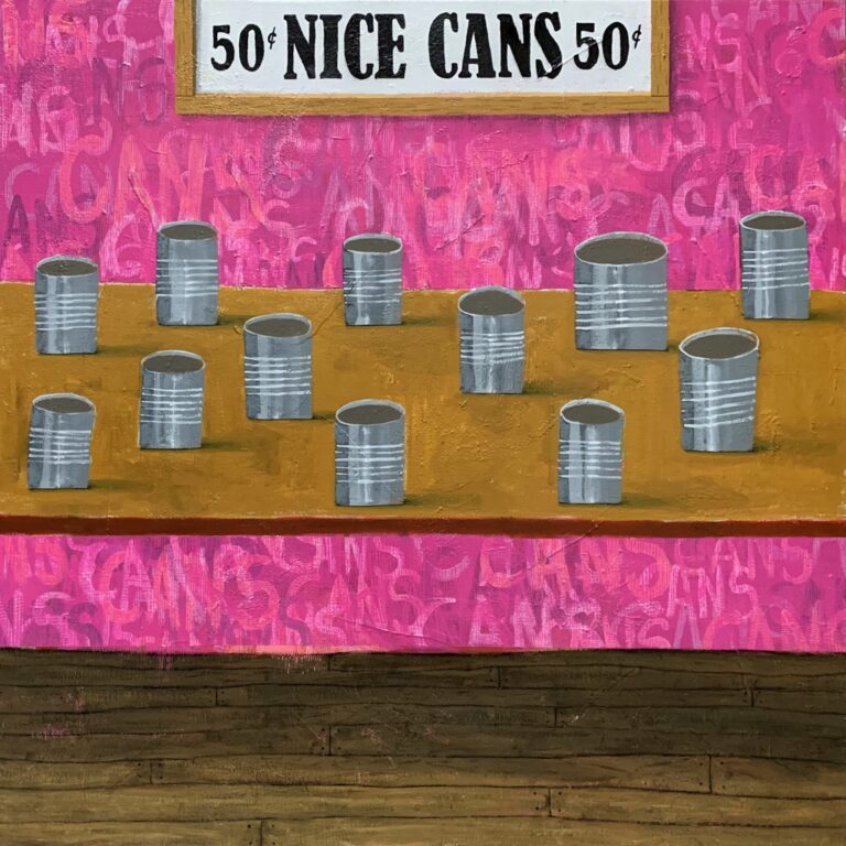 Cans painting by Gabe Langholtz