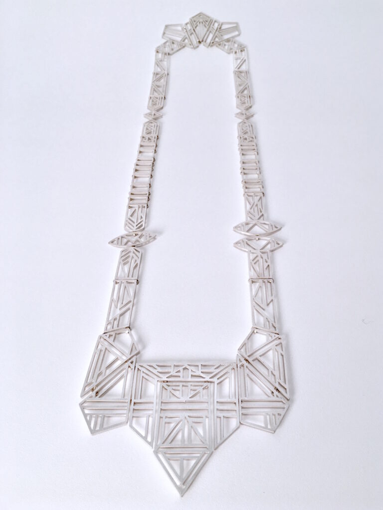 Silver necklace by Maria Tritico