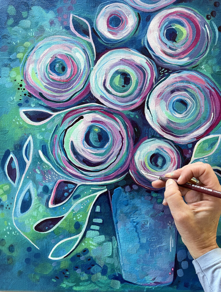 Blooming Bouquet painting by Andrea Garvey