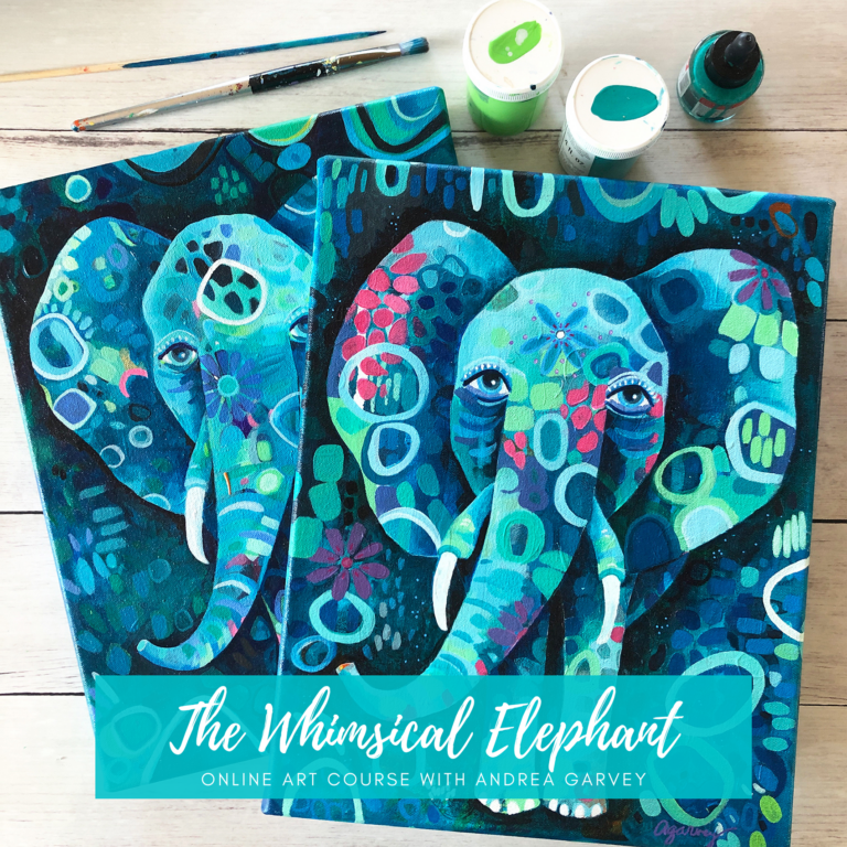 The Whimsical Elephant online class by Andrea Garvey