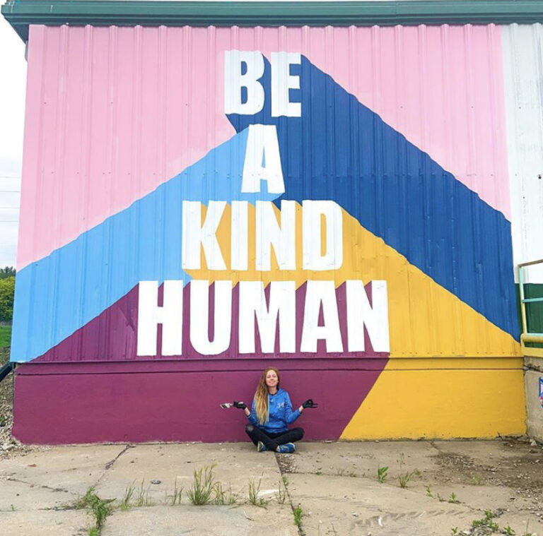 Be a Kind Human mural