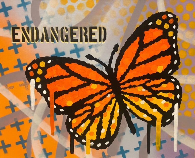 Monarch butterfly painting