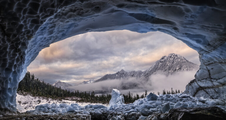 Photo of an ice cave by Jason Matias